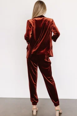 Online Baltic Born Archie Velvet Jogger Pants | Cinnamon