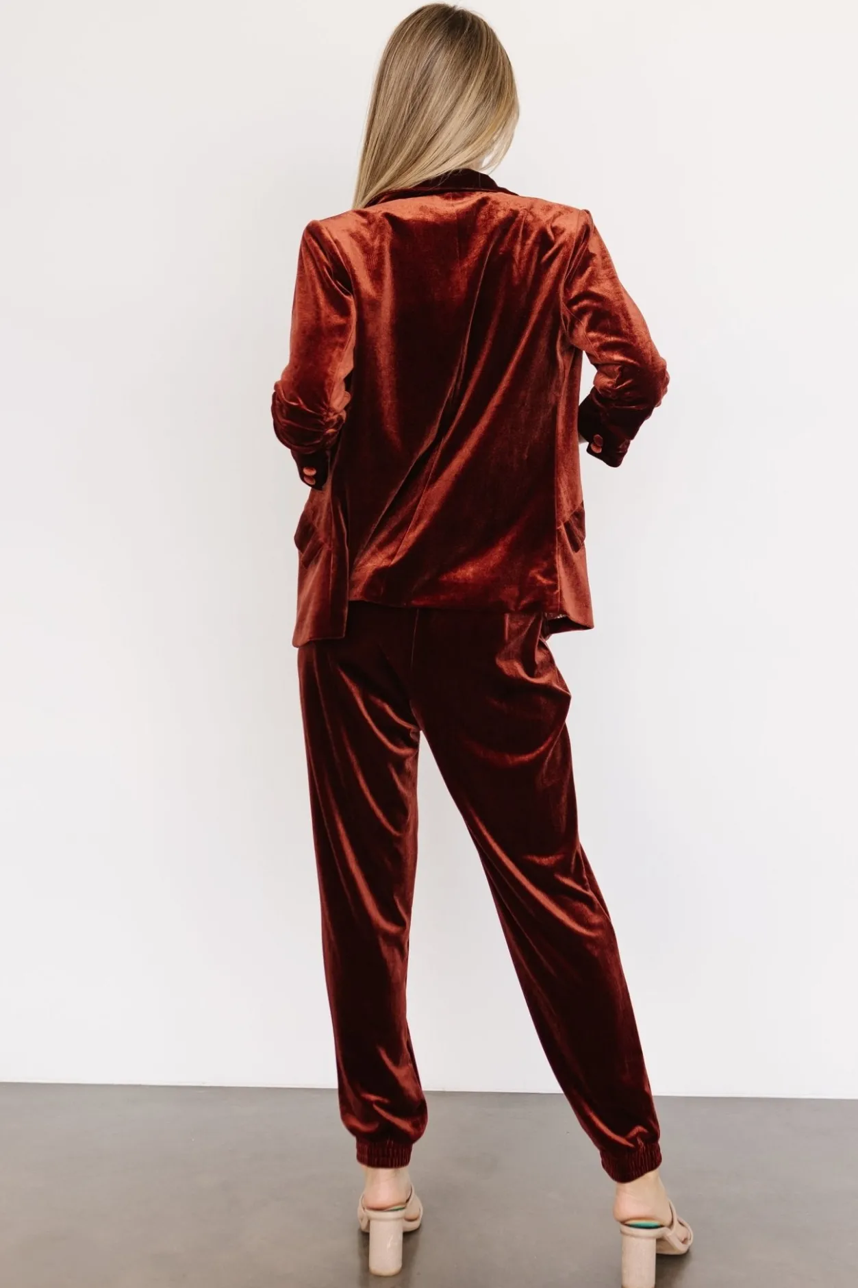 Online Baltic Born Archie Velvet Jogger Pants | Cinnamon