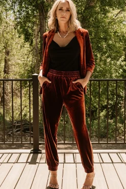 Online Baltic Born Archie Velvet Jogger Pants | Cinnamon