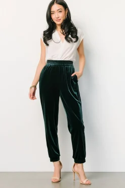 Best Baltic Born Archie Velvet Jogger Pants | Dark Green DarkGreen