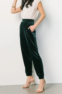 Best Baltic Born Archie Velvet Jogger Pants | Dark Green DarkGreen