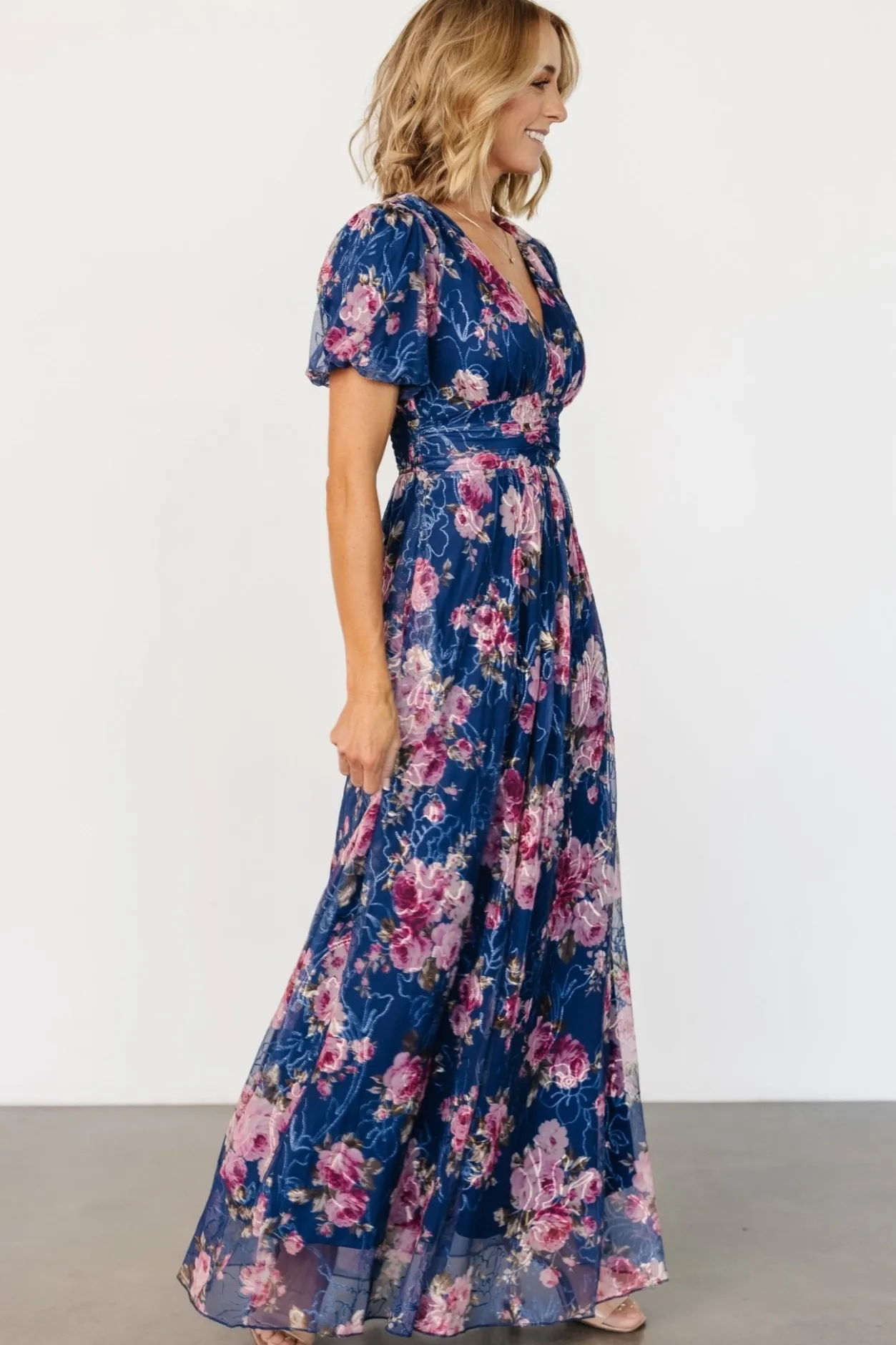 Discount Baltic Born Ardley Maxi Dress | Navy + Pink Floral Navy+PinkFloral