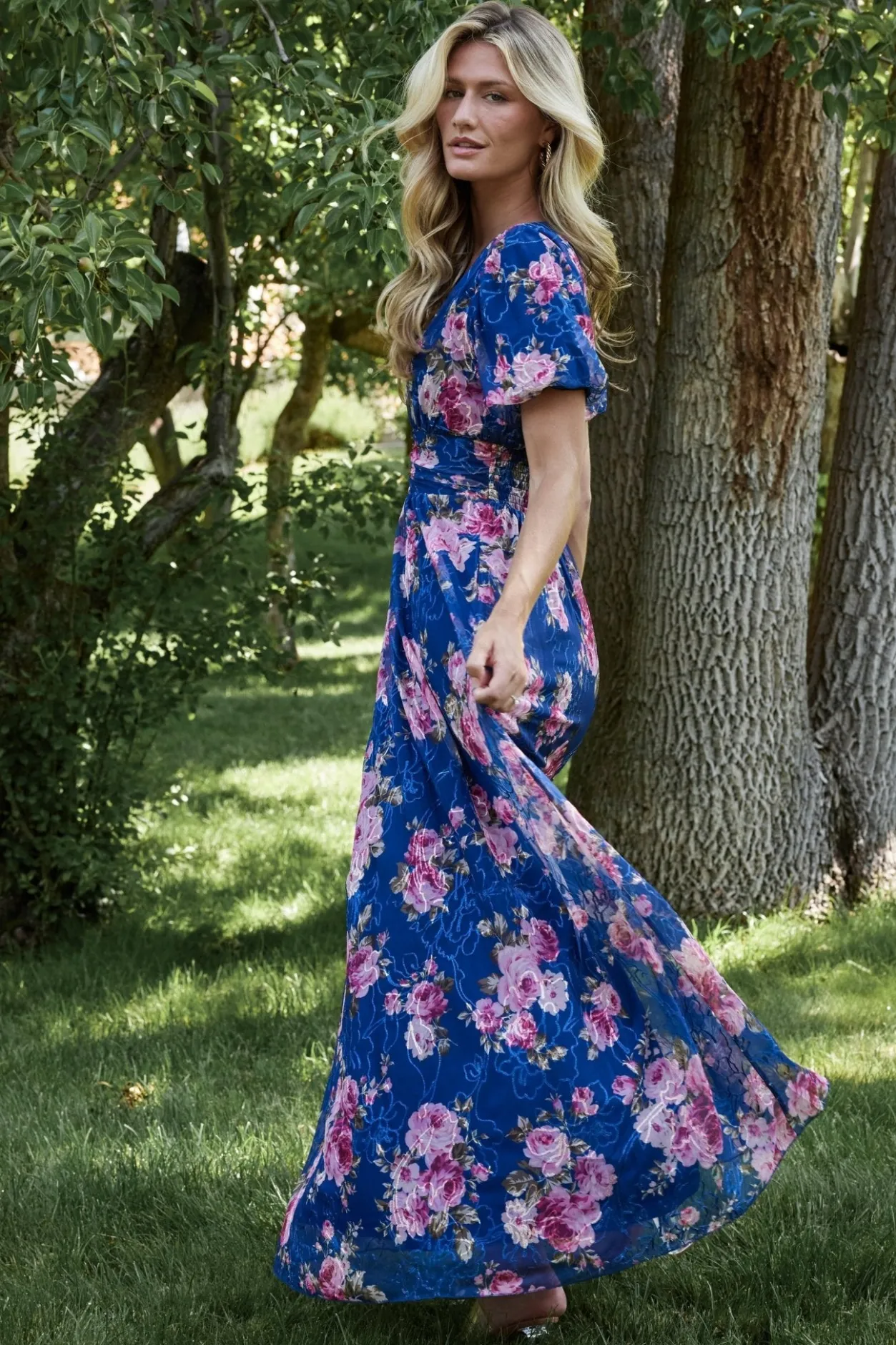 Discount Baltic Born Ardley Maxi Dress | Navy + Pink Floral Navy+PinkFloral