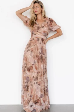 Online Baltic Born Ardley Maxi Dress | Taupe Floral TaupeFloral