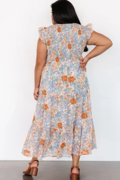 Online Baltic Born Arla Smocked Maxi Dress | Light Blue Floral LightBlueFloral