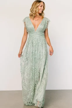 Hot Baltic Born Arlene Shimmer Gown | Sage