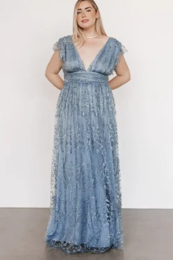 Best Baltic Born Arlene Shimmer Gown | Winter Blue WinterBlue