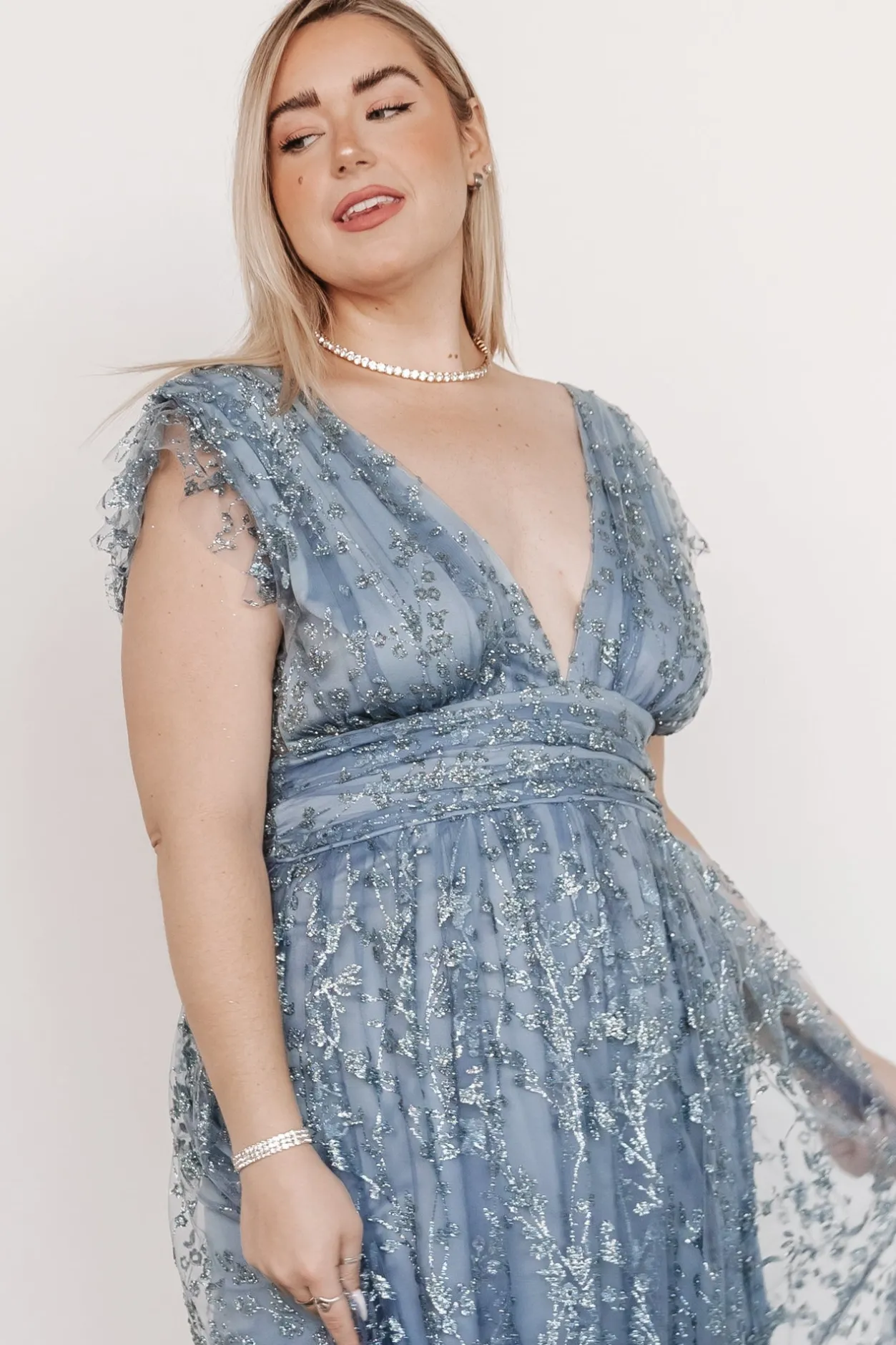 Best Baltic Born Arlene Shimmer Gown | Winter Blue WinterBlue