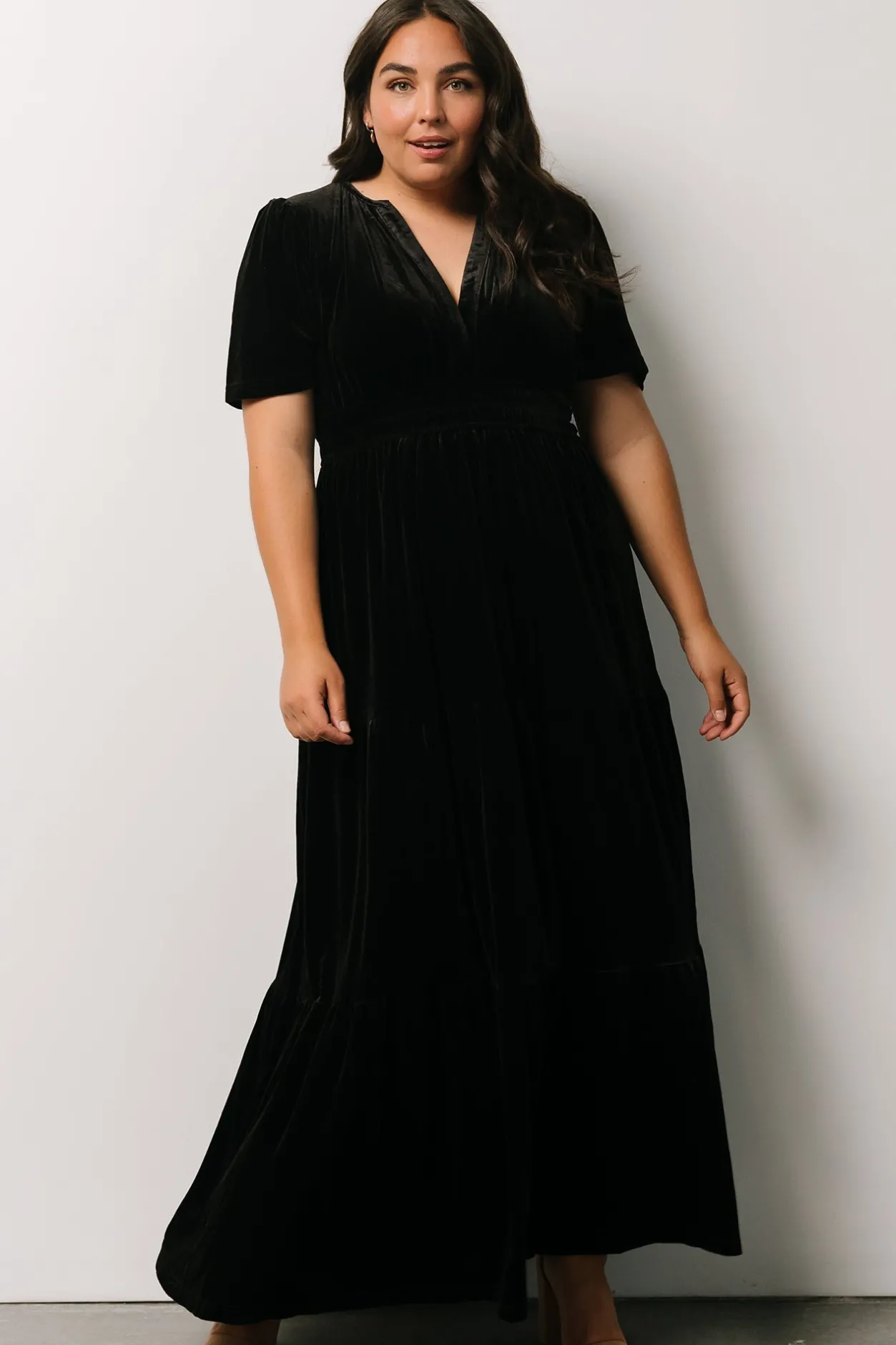 Clearance Baltic Born Artemis Velvet Maxi Dress | Black