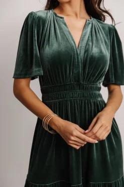 New Baltic Born Artemis Velvet Maxi Dress | Deep Lagoon DeepLagoon