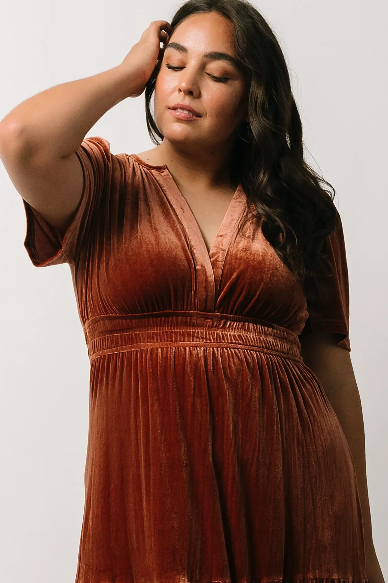 Clearance Baltic Born Artemis Velvet Maxi Dress | Dark Spice DarkSpice
