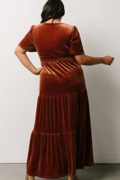 Clearance Baltic Born Artemis Velvet Maxi Dress | Dark Spice DarkSpice
