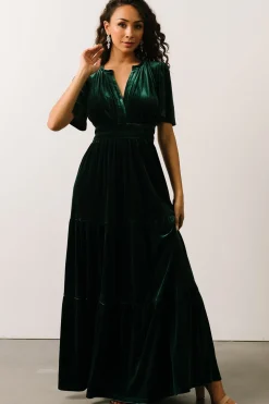 Best Baltic Born Artemis Velvet Maxi Dress | Emerald