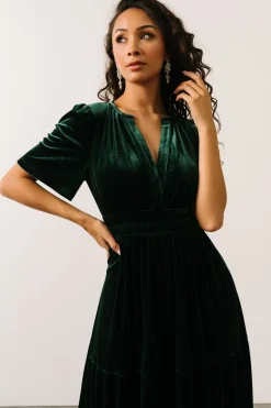 Best Baltic Born Artemis Velvet Maxi Dress | Emerald