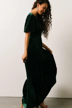Best Baltic Born Artemis Velvet Maxi Dress | Emerald