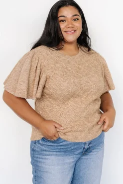Outlet Baltic Born Asa Knit Sweater Top | Caramel