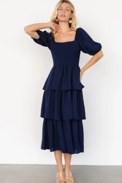 Fashion Baltic Born Ashbourne Tiered Dress | Midnight Blue MidnightBlue