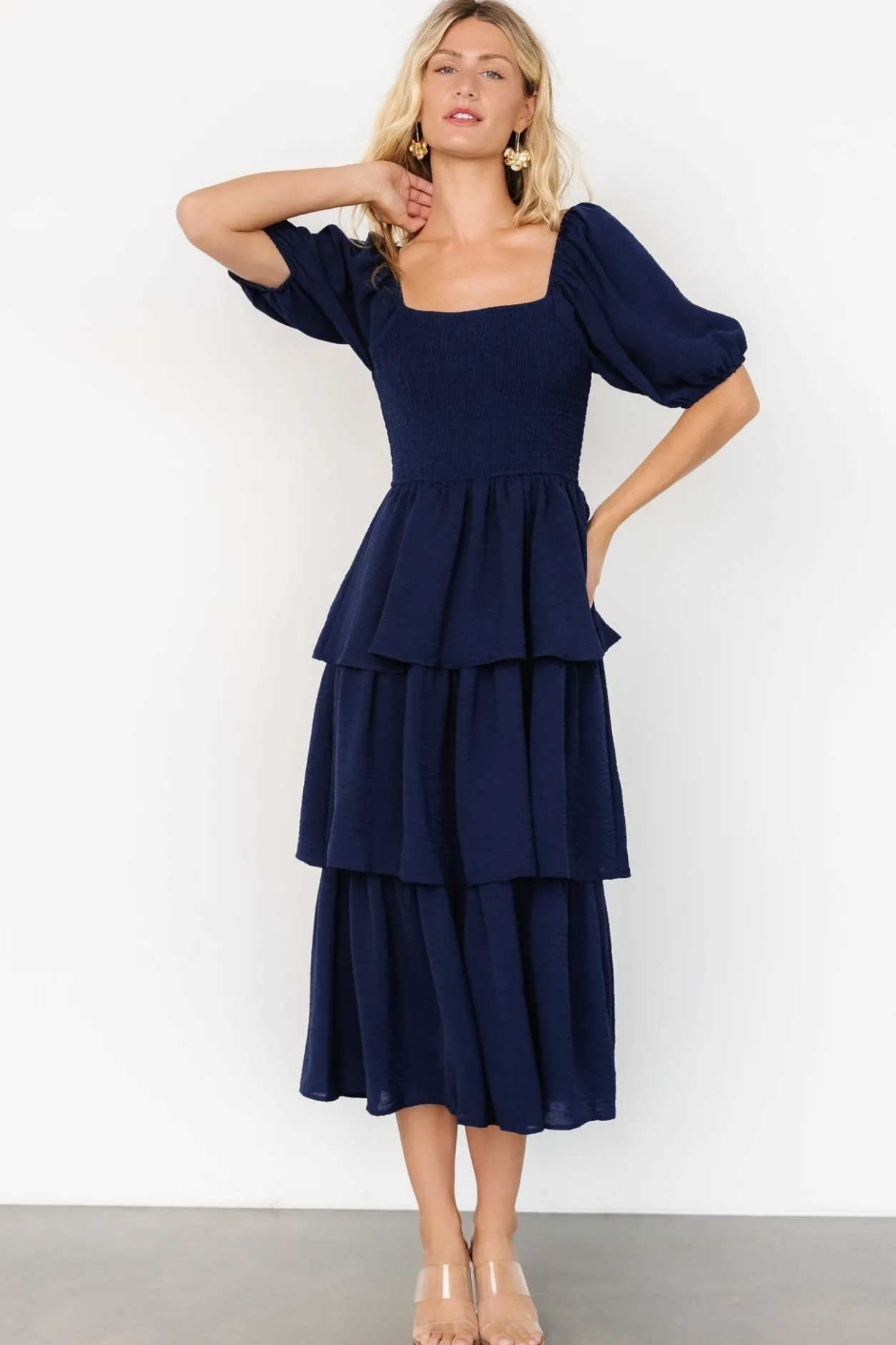 Fashion Baltic Born Ashbourne Tiered Dress | Midnight Blue MidnightBlue