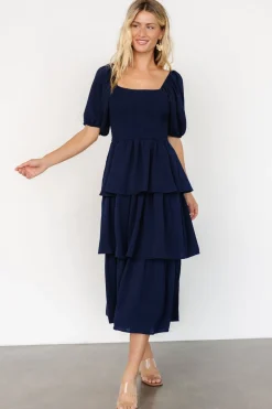 Fashion Baltic Born Ashbourne Tiered Dress | Midnight Blue MidnightBlue