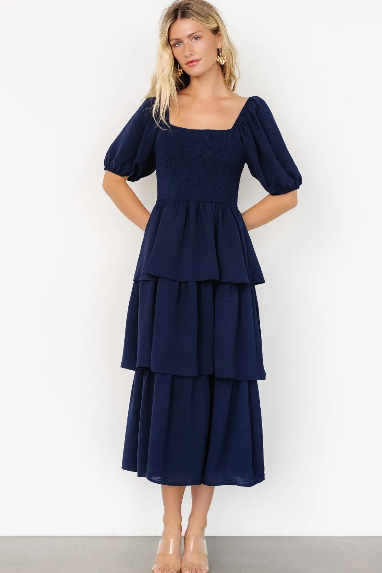 Fashion Baltic Born Ashbourne Tiered Dress | Midnight Blue MidnightBlue