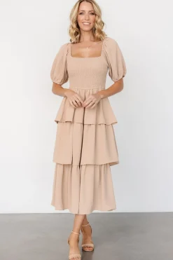 Fashion Baltic Born Ashbourne Tiered Dress | Taupe