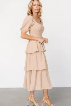 Fashion Baltic Born Ashbourne Tiered Dress | Taupe