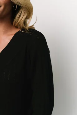 Online Baltic Born Ashby V Neck Sweater Top | Black