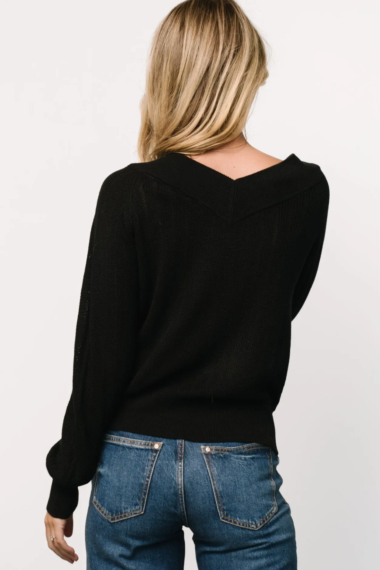Online Baltic Born Ashby V Neck Sweater Top | Black