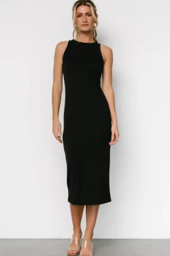 Clearance Baltic Born Ashley Ribbed Tank Dress | Black