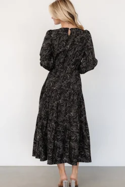 Fashion Baltic Born Ashlyn Long Sleeve Dress | Black Print BlackPrint
