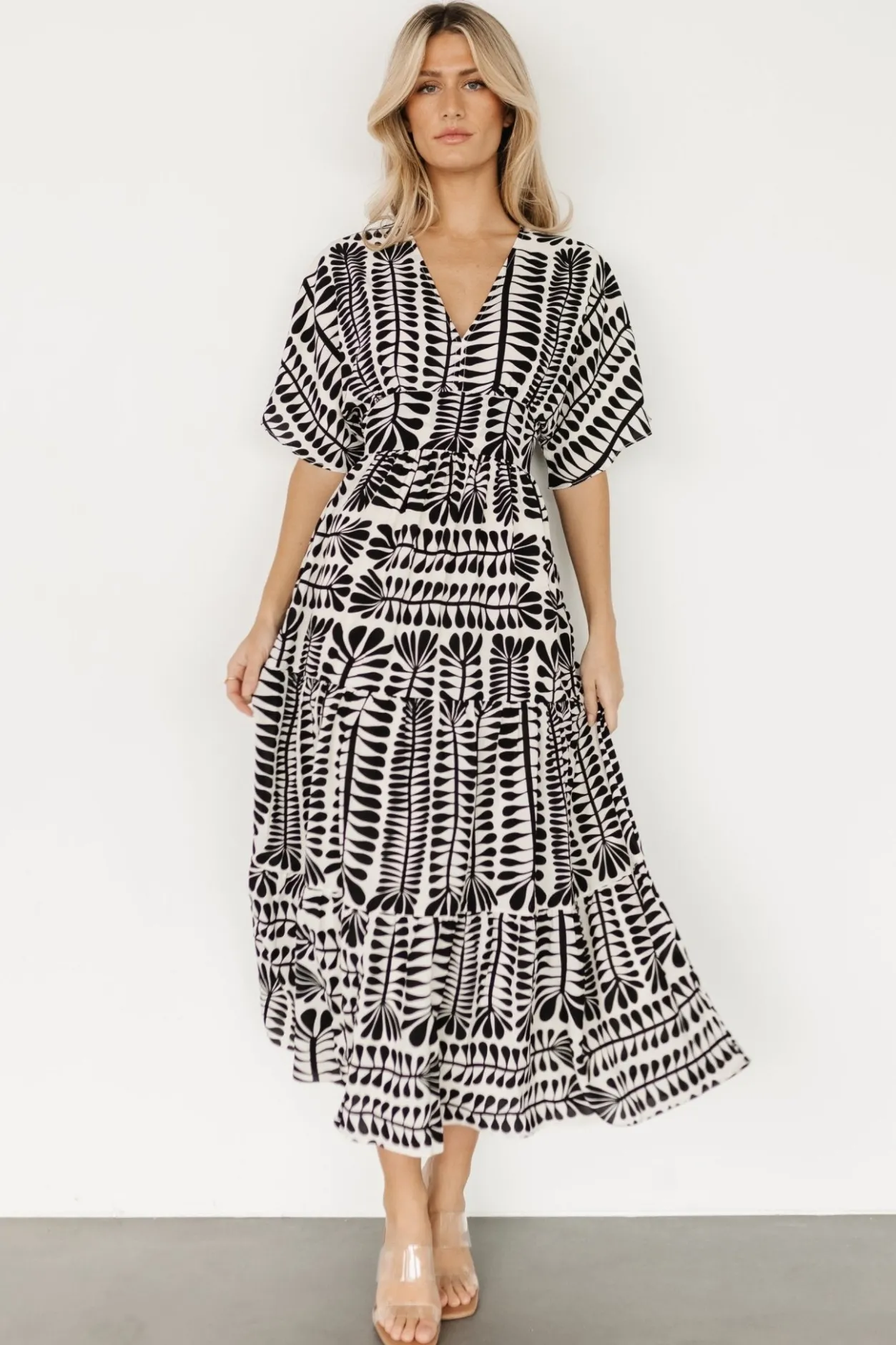 Clearance Baltic Born Austin Kimono Dress | Black Print BlackPrint