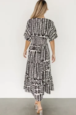 Clearance Baltic Born Austin Kimono Dress | Black Print BlackPrint