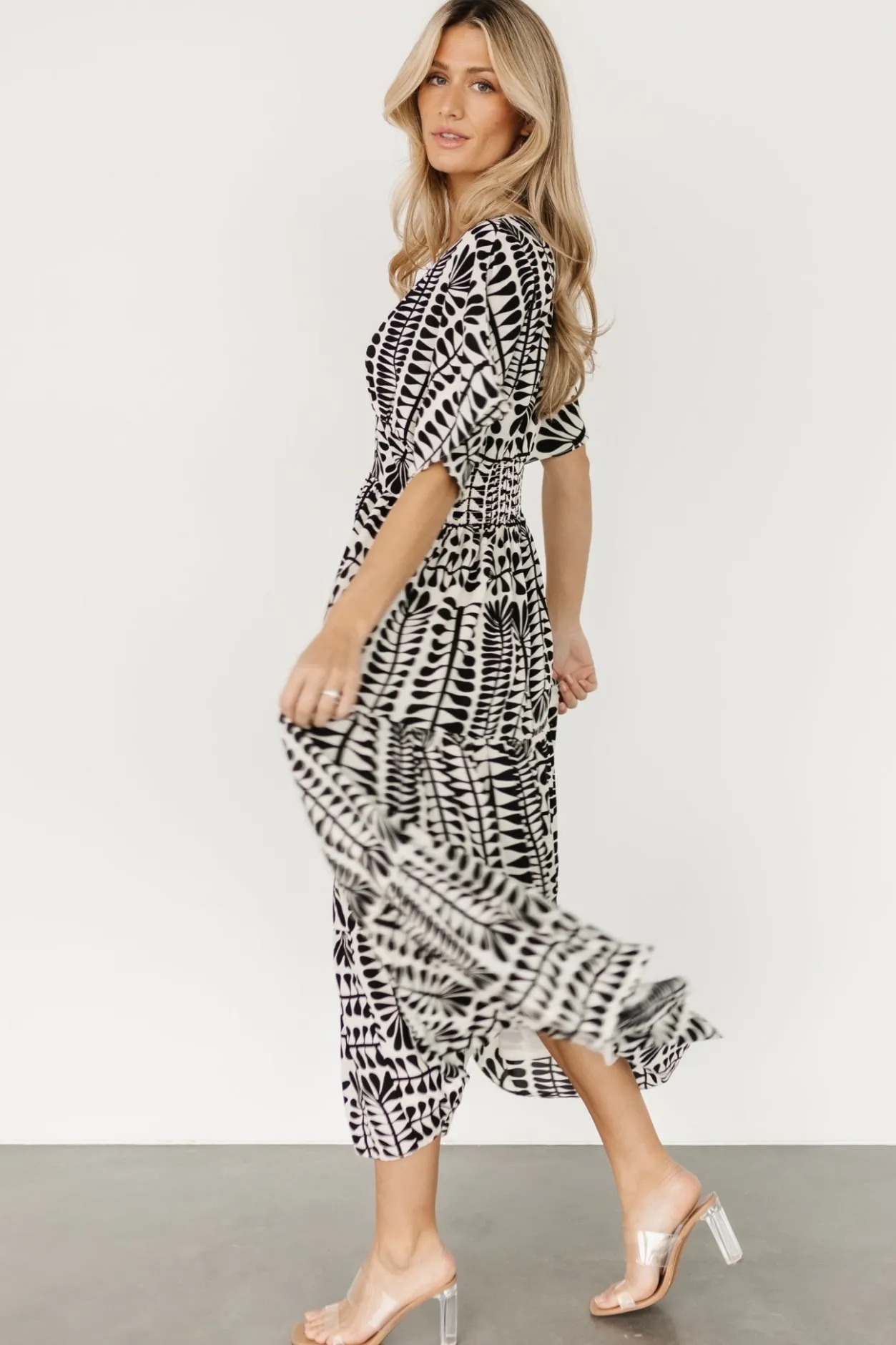 Clearance Baltic Born Austin Kimono Dress | Black Print BlackPrint