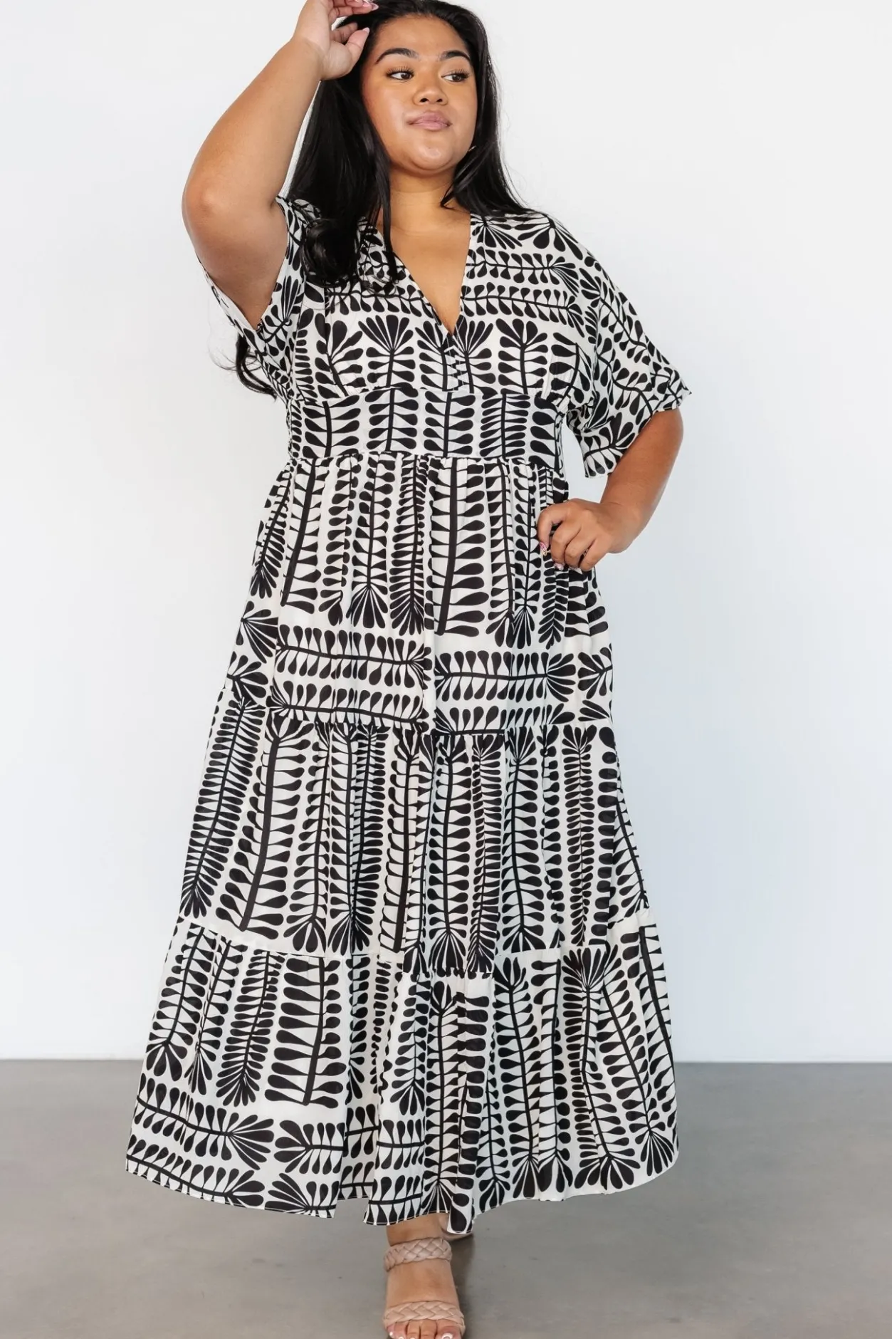 Clearance Baltic Born Austin Kimono Dress | Black Print BlackPrint