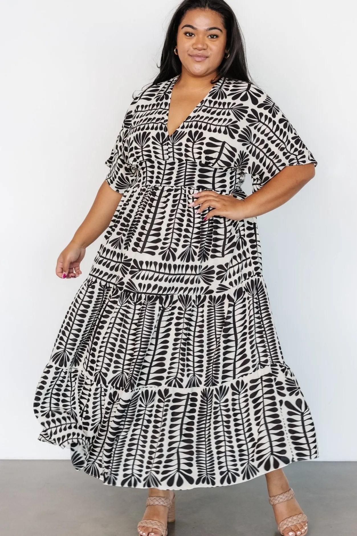 Clearance Baltic Born Austin Kimono Dress | Black Print BlackPrint