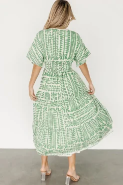 Discount Baltic Born Austin Kimono Dress | Green Print GreenPrint