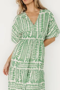 Discount Baltic Born Austin Kimono Dress | Green Print GreenPrint