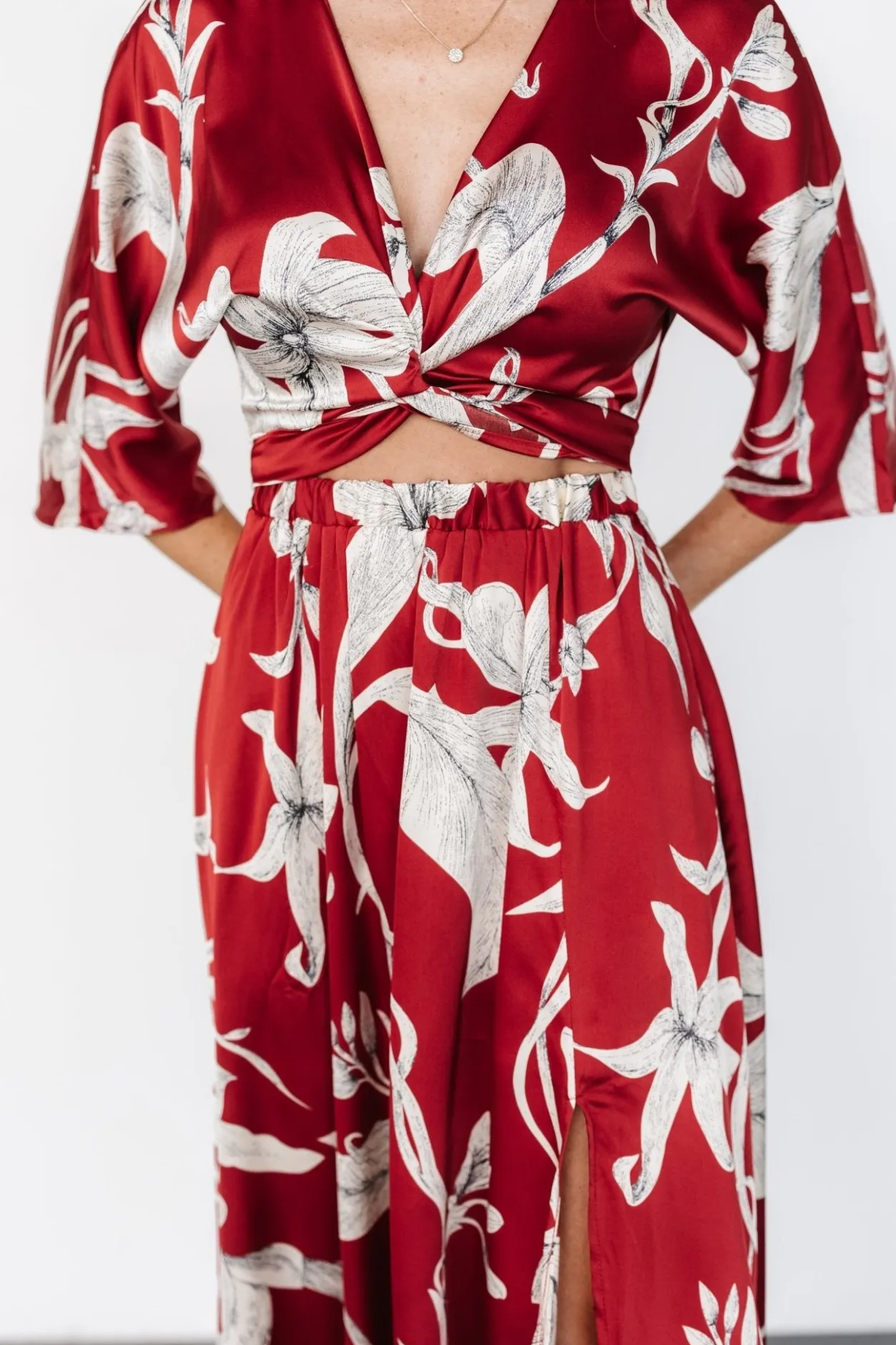Best Baltic Born Avryll Front Tie Dress | Crimson