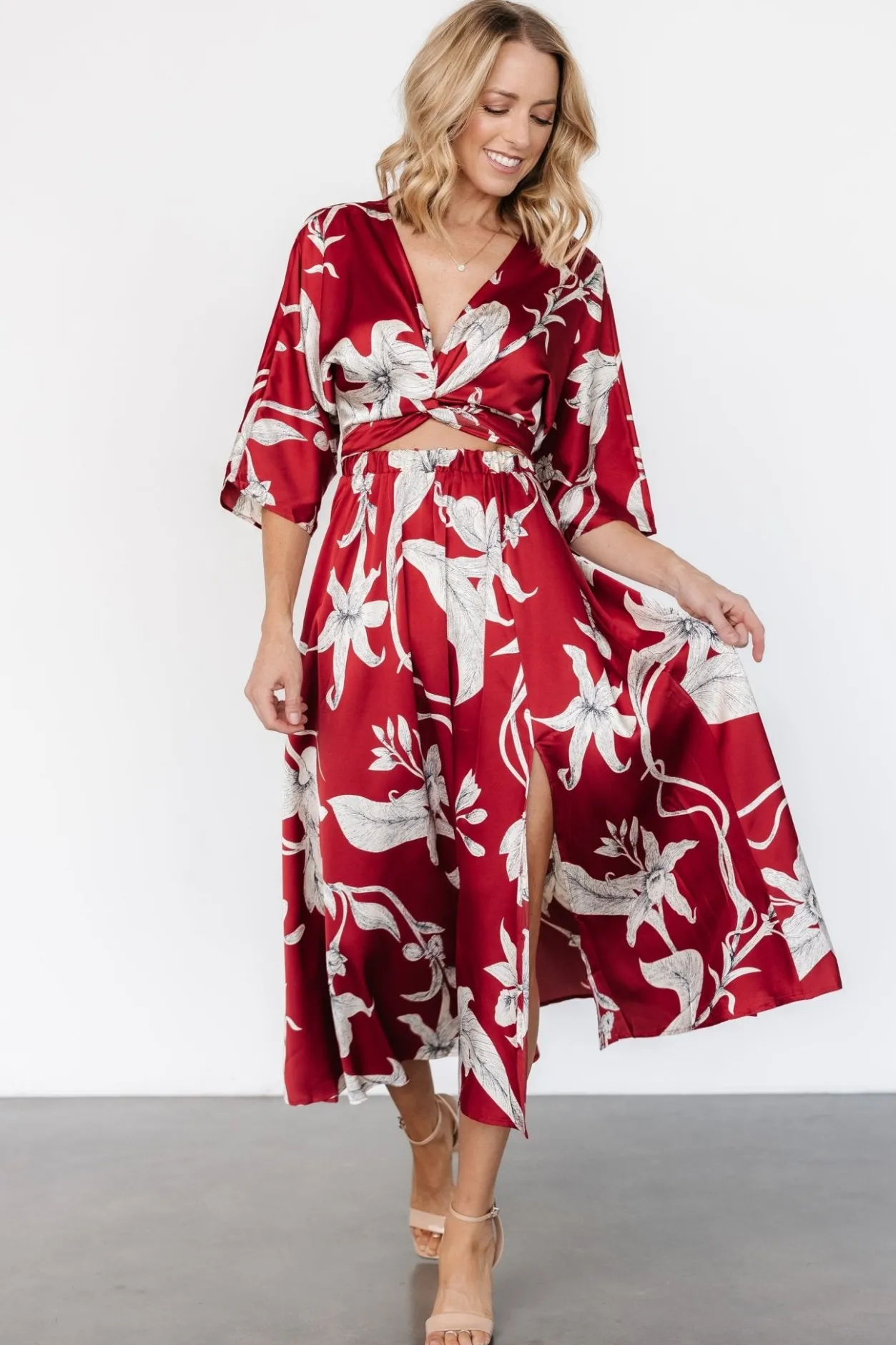 Best Baltic Born Avryll Front Tie Dress | Crimson