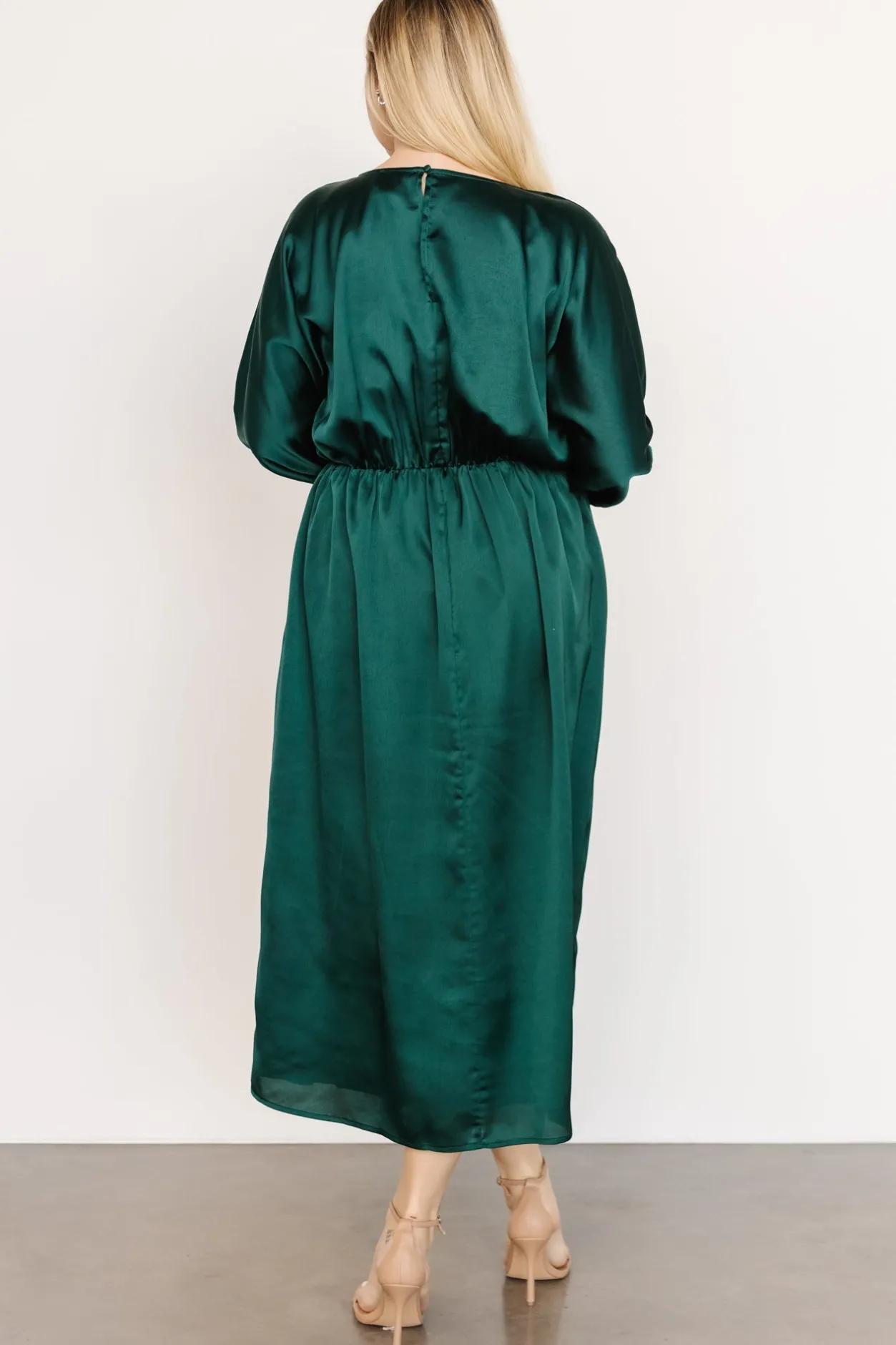 Sale Baltic Born Balta Satin Midi Dress | Emerald