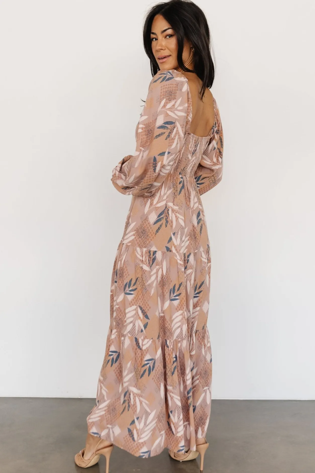Sale Baltic Born Barbara Maxi Dress | Dusty Mauve Print DustyMauvePrint