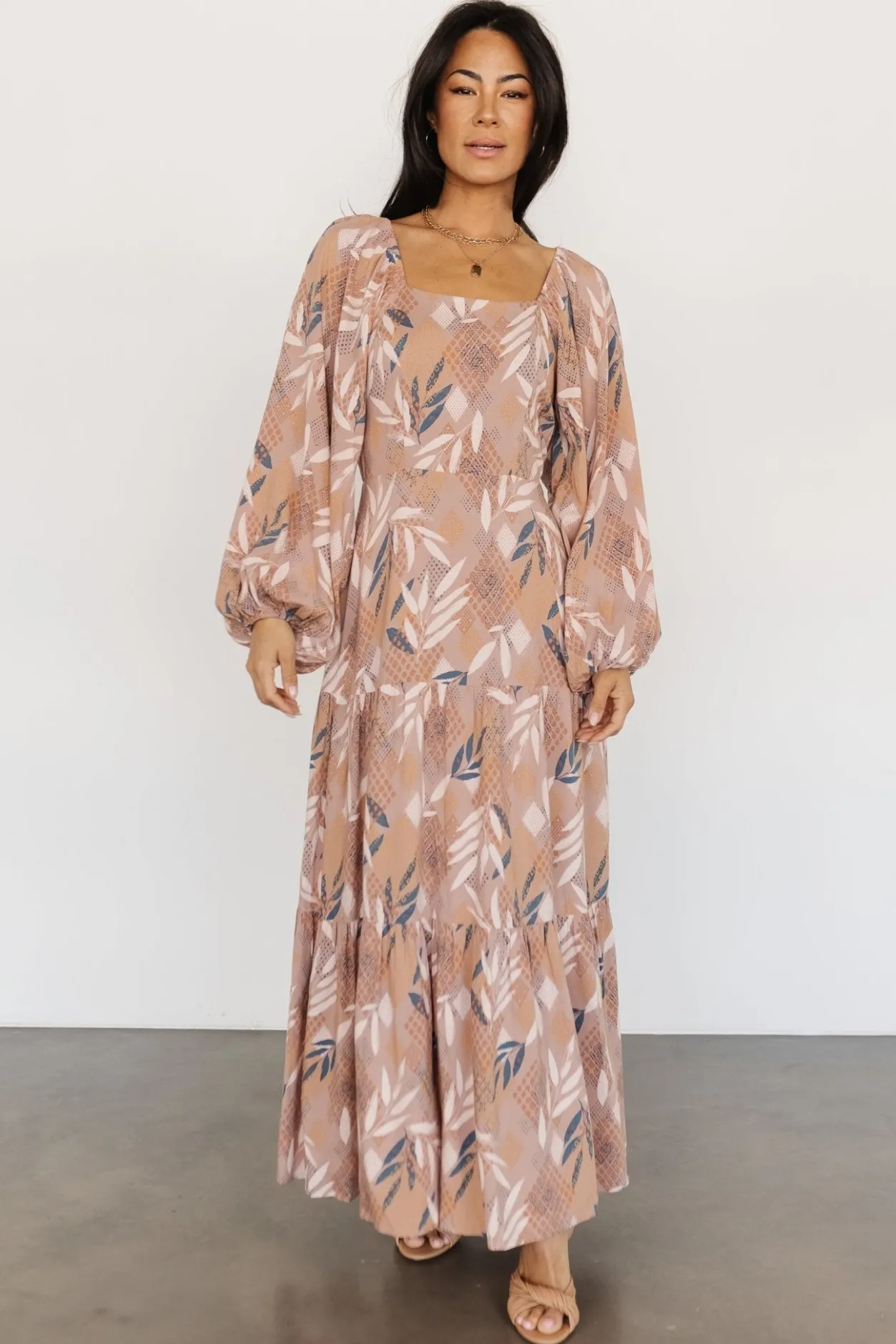 Sale Baltic Born Barbara Maxi Dress | Dusty Mauve Print DustyMauvePrint