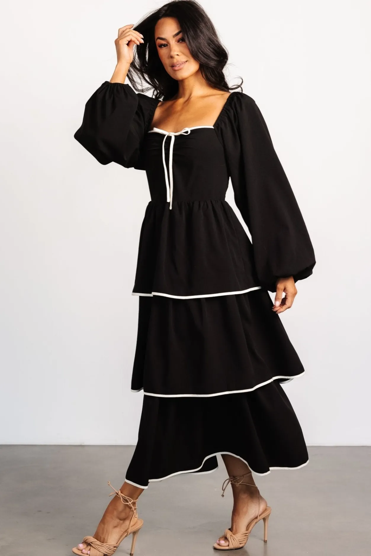 Clearance Baltic Born Barcelona Tiered Dress | Black