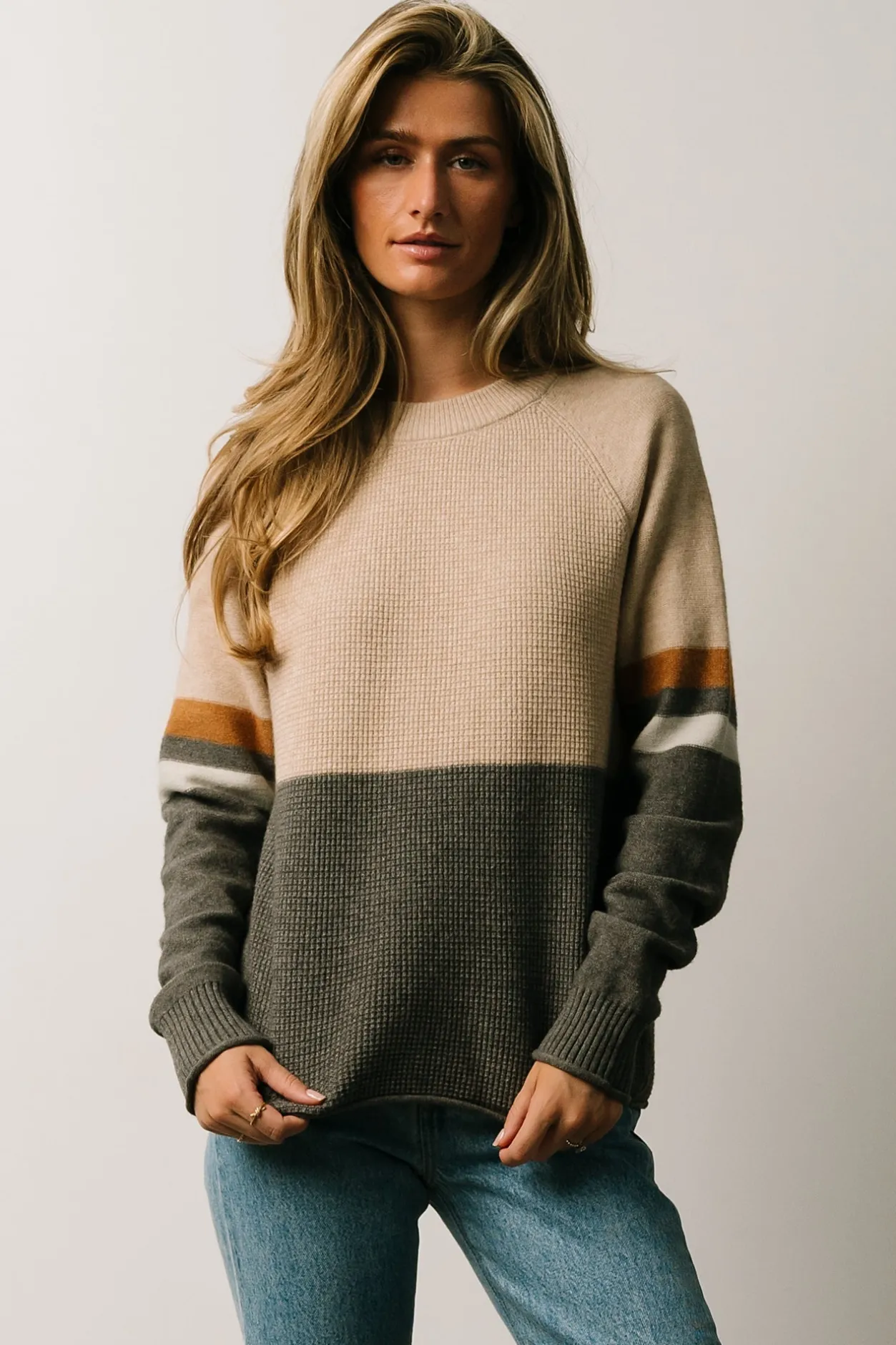 Fashion Baltic Born Baylor Color Block Sweater | Natural Multi NaturalMulti