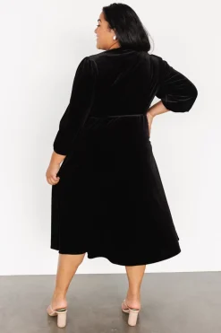 Online Baltic Born Beckinsale Velvet Wrap Dress | Black