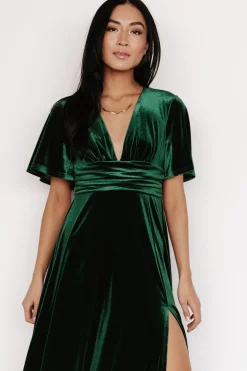 Sale Baltic Born Berenice Velvet Maxi Dress | Emerald