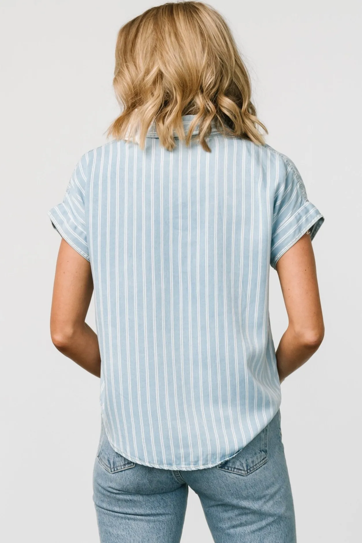 Hot Baltic Born Berkley Striped Top | Denim Blue DenimBlue