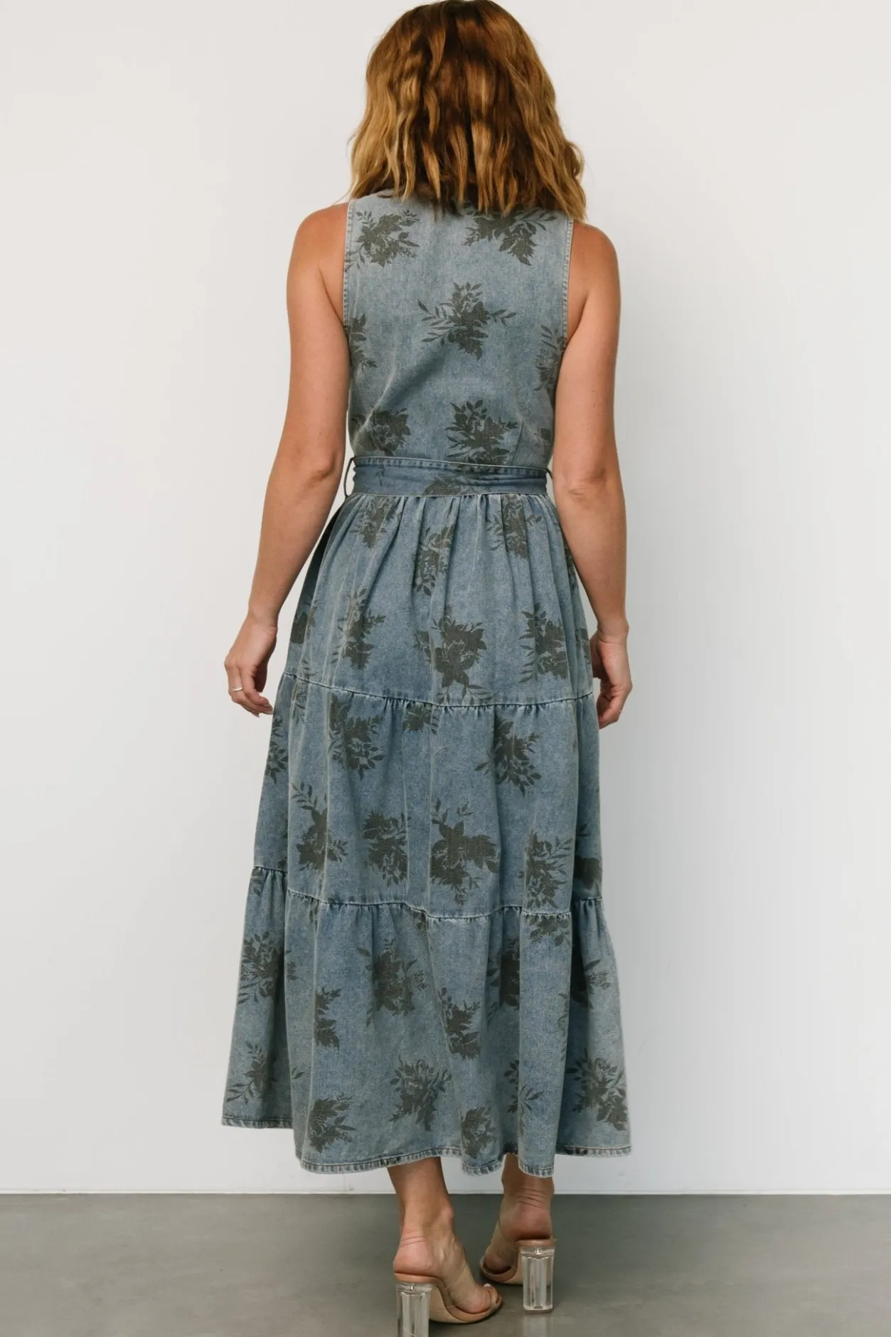 Clearance Baltic Born Bernadette Sleeveless Denim Dress | Washed Blue WashedBlue