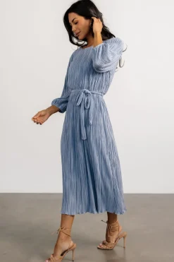 Sale Baltic Born Bethany Pleated Midi Dress | Light Blue LightBlue