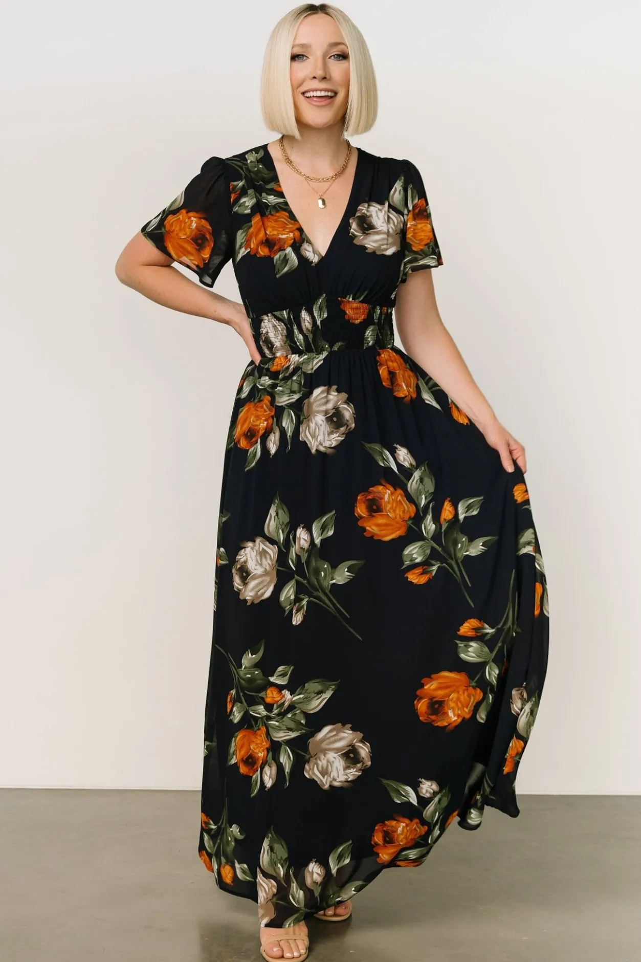 Sale Baltic Born Birdie Maxi Dress | Midnight Navy Floral MidnightNavyFloral
